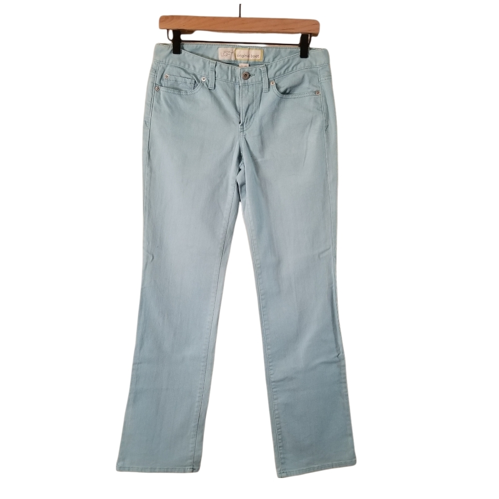 2/$20 Ann Taylor LOFT Original Boot Sky Blue Denim Jeans